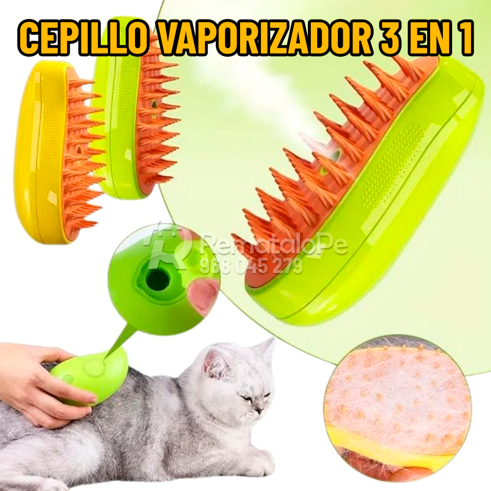 CEPILLO VAPORIZADOR PARA PERROS Y GATOS