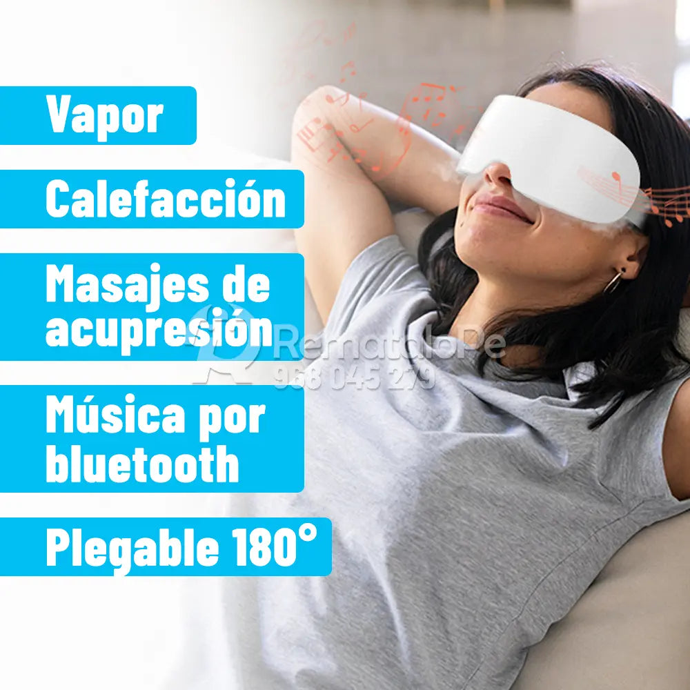 MASAJEADOR DE OJOS CON CALEFACTOR Y BLUETOOH